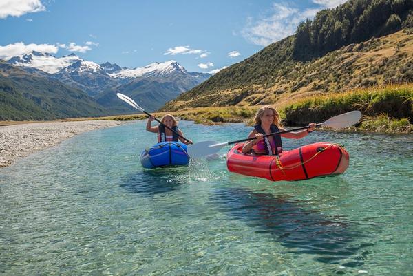 Expedition X guests on the first commercial packrafting tour in New Zealand.